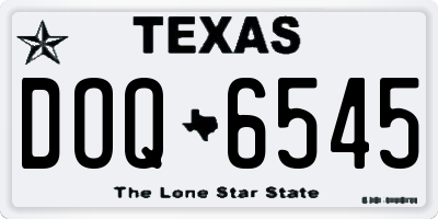 TX license plate DOQ6545