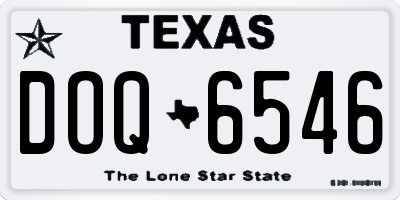 TX license plate DOQ6546