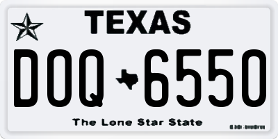 TX license plate DOQ6550