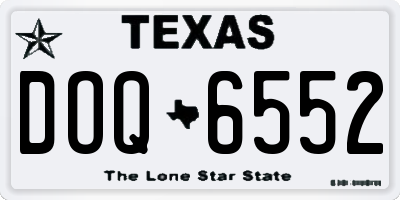 TX license plate DOQ6552