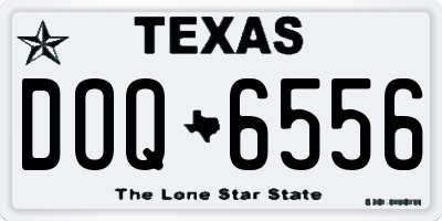 TX license plate DOQ6556