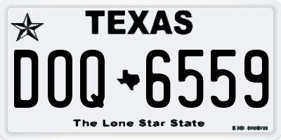 TX license plate DOQ6559