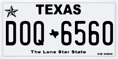 TX license plate DOQ6560