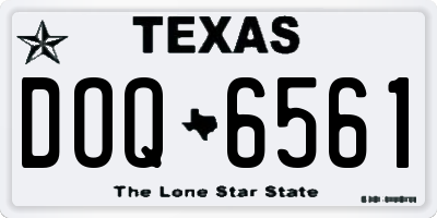 TX license plate DOQ6561