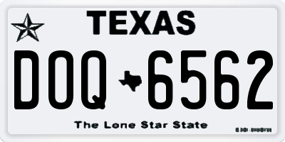 TX license plate DOQ6562