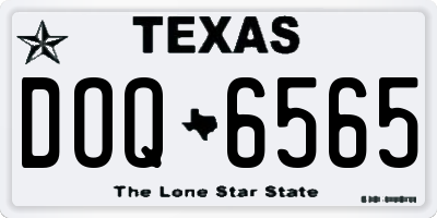 TX license plate DOQ6565