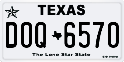 TX license plate DOQ6570