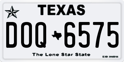 TX license plate DOQ6575