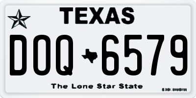 TX license plate DOQ6579