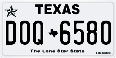 TX license plate DOQ6580