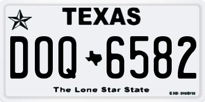 TX license plate DOQ6582