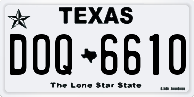 TX license plate DOQ6610