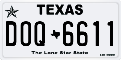 TX license plate DOQ6611