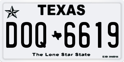 TX license plate DOQ6619