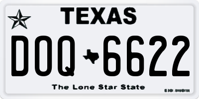 TX license plate DOQ6622