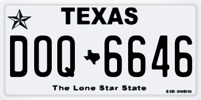 TX license plate DOQ6646