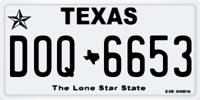 TX license plate DOQ6653