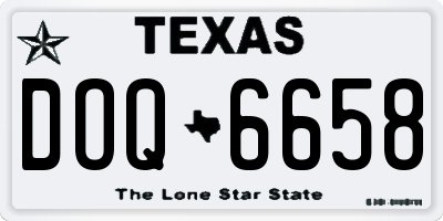 TX license plate DOQ6658