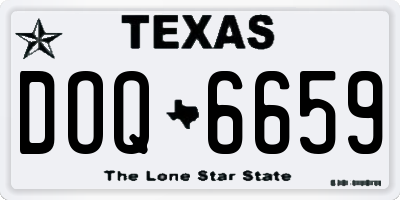 TX license plate DOQ6659