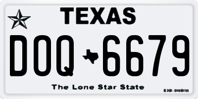 TX license plate DOQ6679