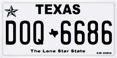 TX license plate DOQ6686
