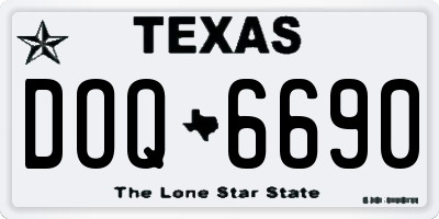 TX license plate DOQ6690