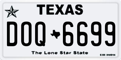 TX license plate DOQ6699
