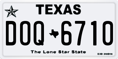 TX license plate DOQ6710