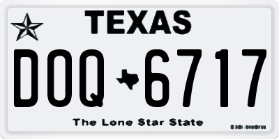 TX license plate DOQ6717