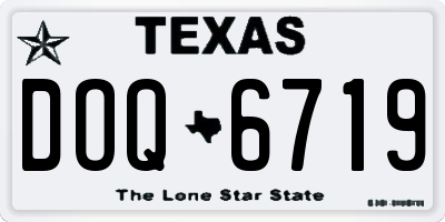 TX license plate DOQ6719