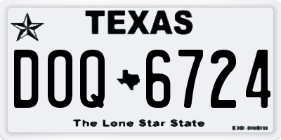 TX license plate DOQ6724