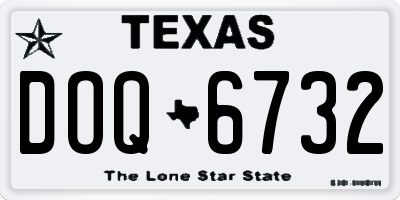 TX license plate DOQ6732