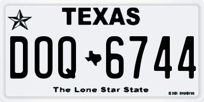 TX license plate DOQ6744