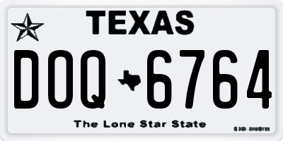 TX license plate DOQ6764