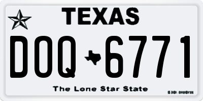 TX license plate DOQ6771