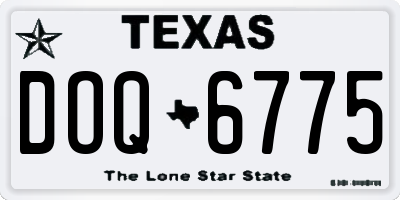 TX license plate DOQ6775