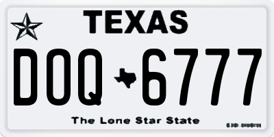 TX license plate DOQ6777