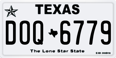 TX license plate DOQ6779