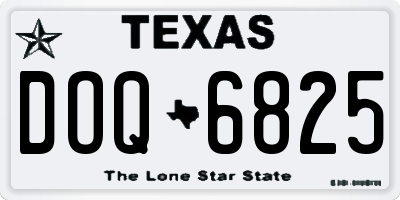 TX license plate DOQ6825