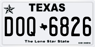 TX license plate DOQ6826