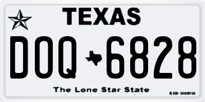 TX license plate DOQ6828