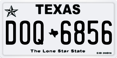 TX license plate DOQ6856