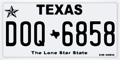 TX license plate DOQ6858