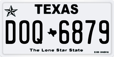TX license plate DOQ6879