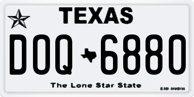TX license plate DOQ6880