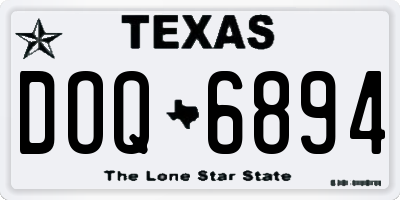 TX license plate DOQ6894