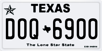 TX license plate DOQ6900