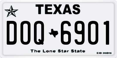 TX license plate DOQ6901