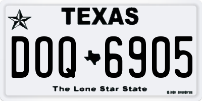 TX license plate DOQ6905