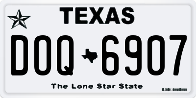 TX license plate DOQ6907